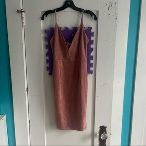 LF Faith in Love Midi Suede Dress size US 4 NWT